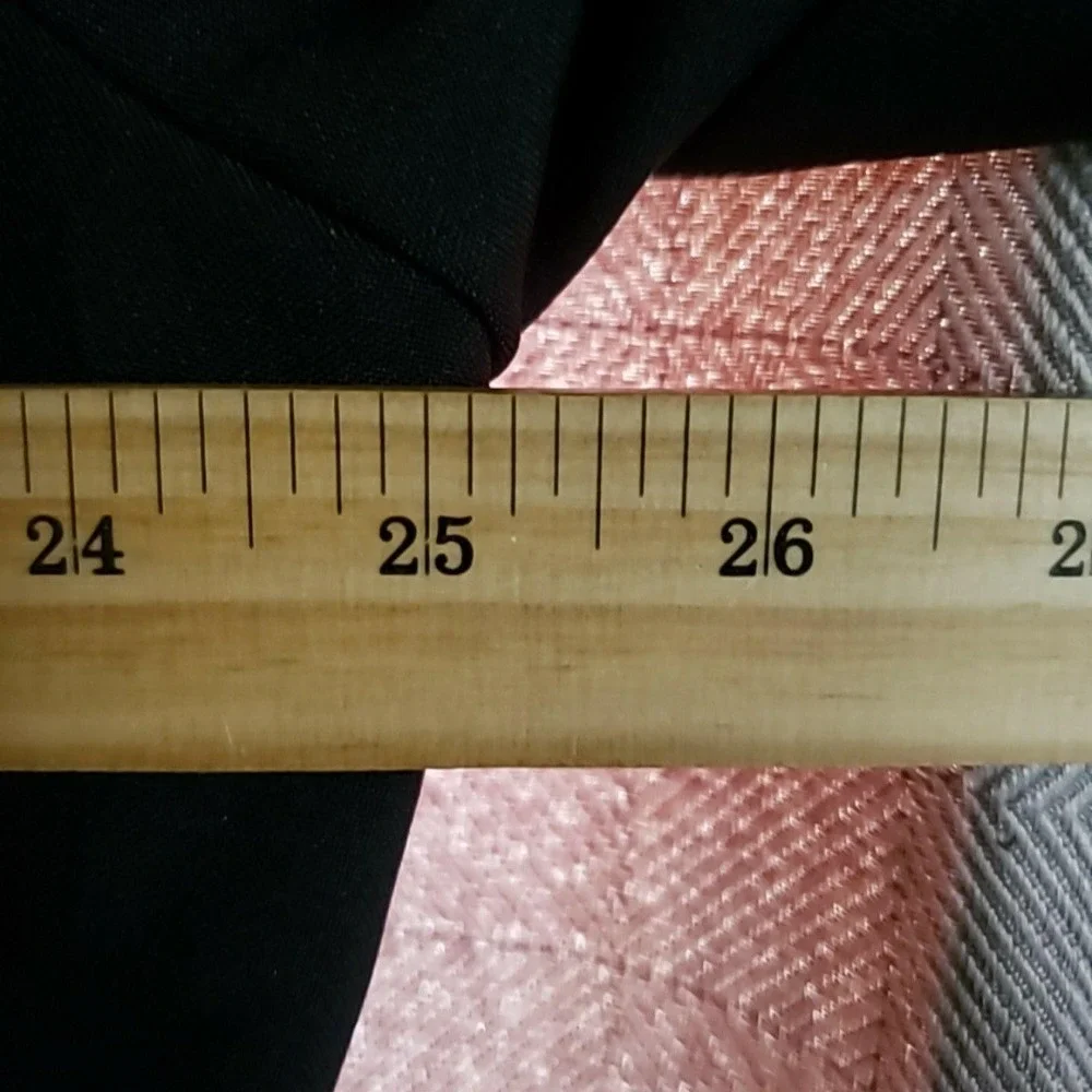 Gianni Vironi Suit Jacket Blazer Mens 46R Black Polyester 2 Button Notch Lapel